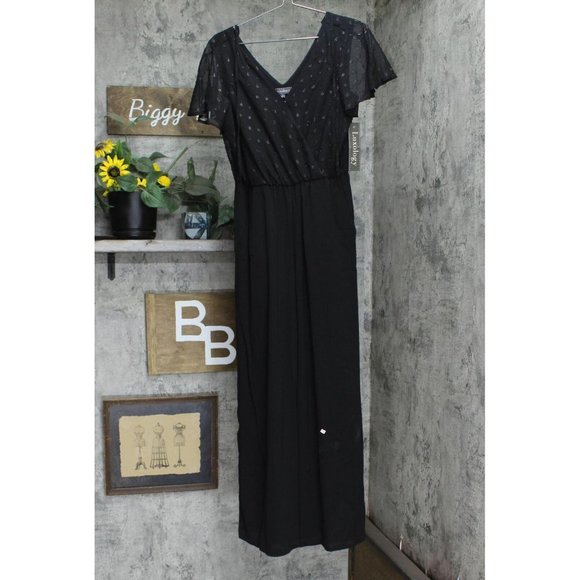 Luxology Pants - Luxology Womens V-Neck Front Back Tie Jumpsuit 165b48d44a9590 Black S